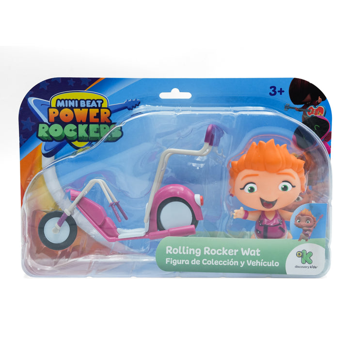 Toy Plus Mini Beat Power Rockers Wat Super Set – 3-Pack: Wat with Guitar, Rolling Rocker Wat Motorcycle Playset & Wat Rocking Babies Sound-Motion Doll – Discovery Kids Collectible Musical Toy Set for Kids Ages 3+