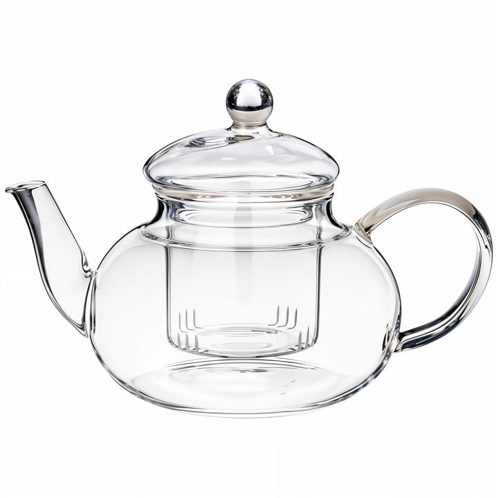 Glass Teapot with Bulge Lid