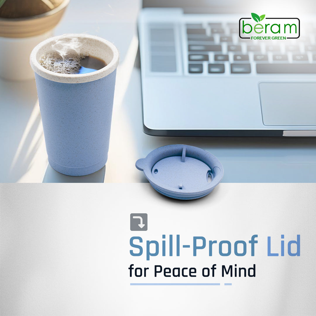 Wheat Straw 300 ml Cup With Lid