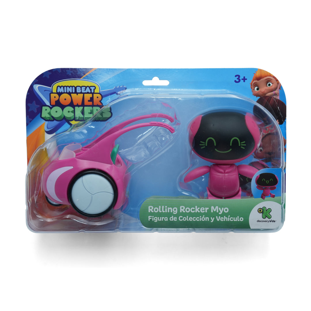 Toy Plus Mini Beat Power Rockers Myo Rocking Babies ,Sound & Head Movement Action Figure , Official Discovery Kids Toy , Interactive Baby Robot Character with Light-Up Face , Collectible Gift for Kids Ages 3+ , Batteries Included