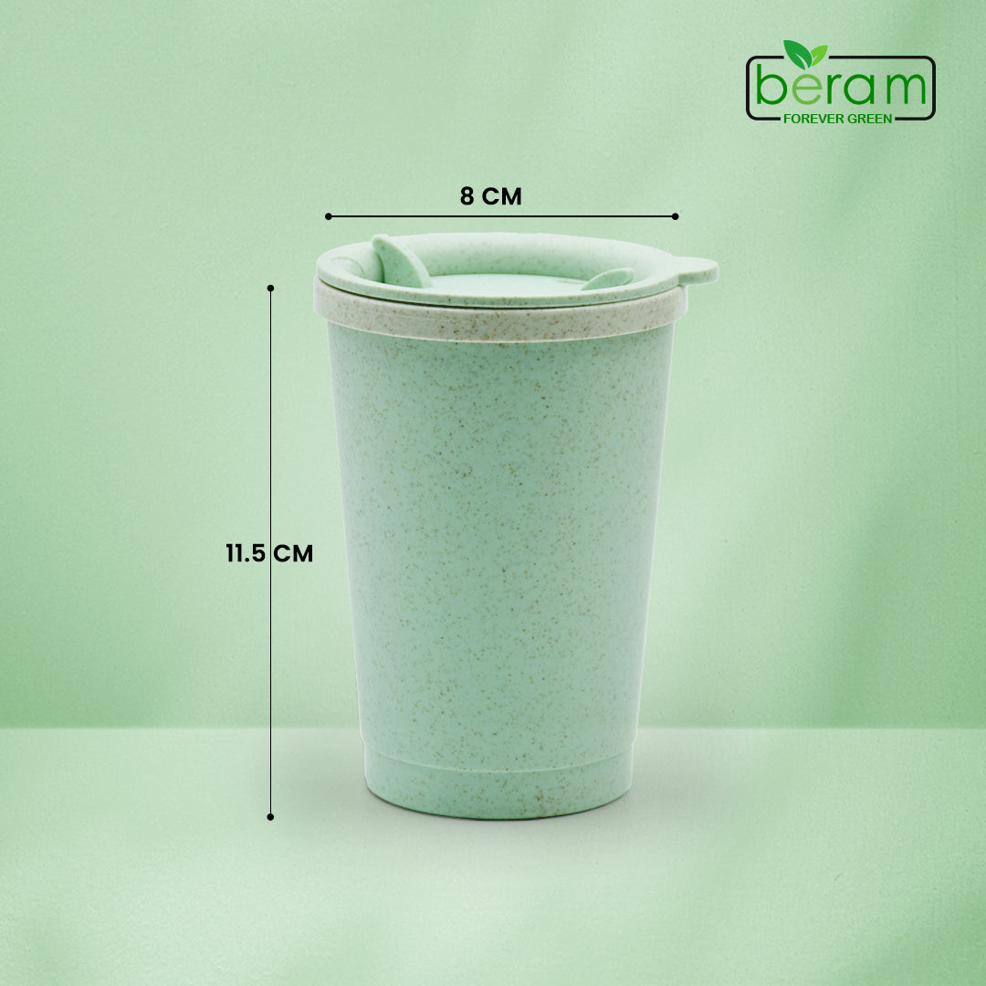 Wheat Straw 300 ml Cup With Lid