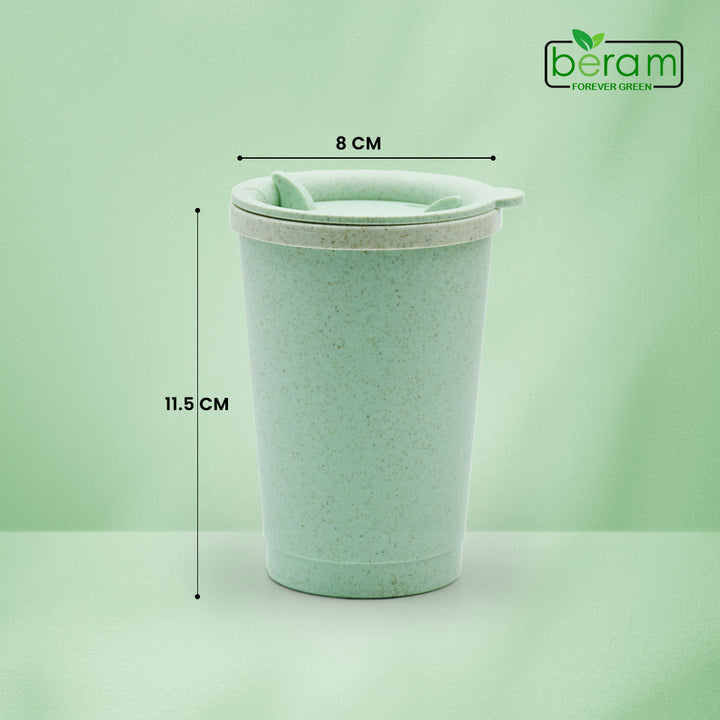Wheat Straw 300 ml Cup With Lid