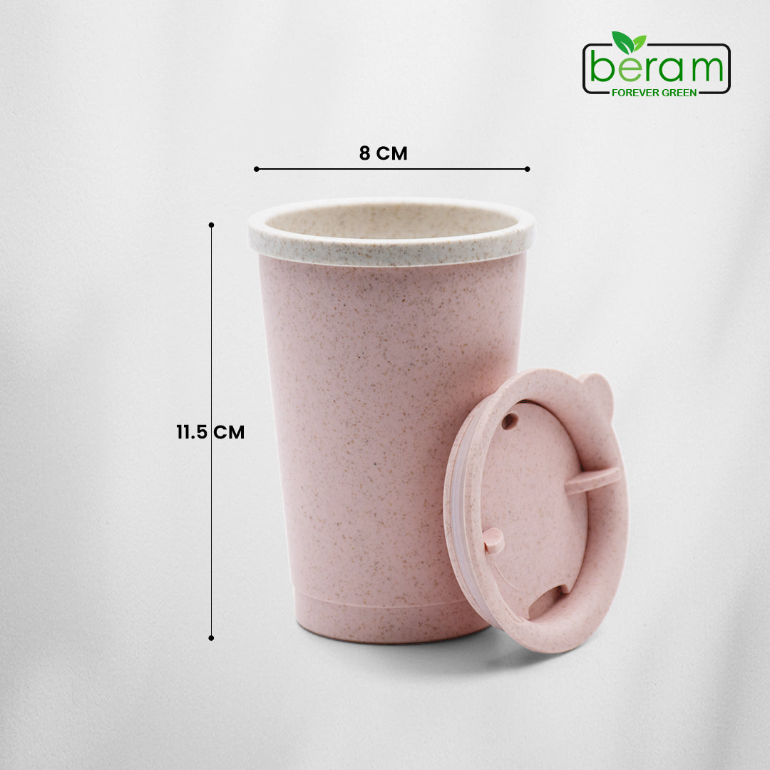 Wheat Straw 300 ml Cup With Lid
