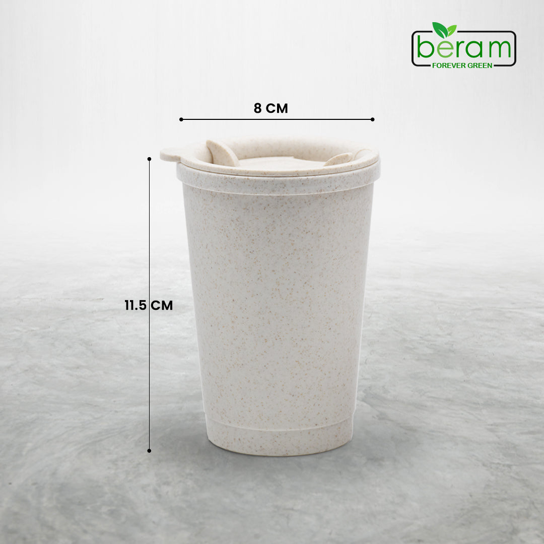 Wheat Straw 300 ml Cup With Lid