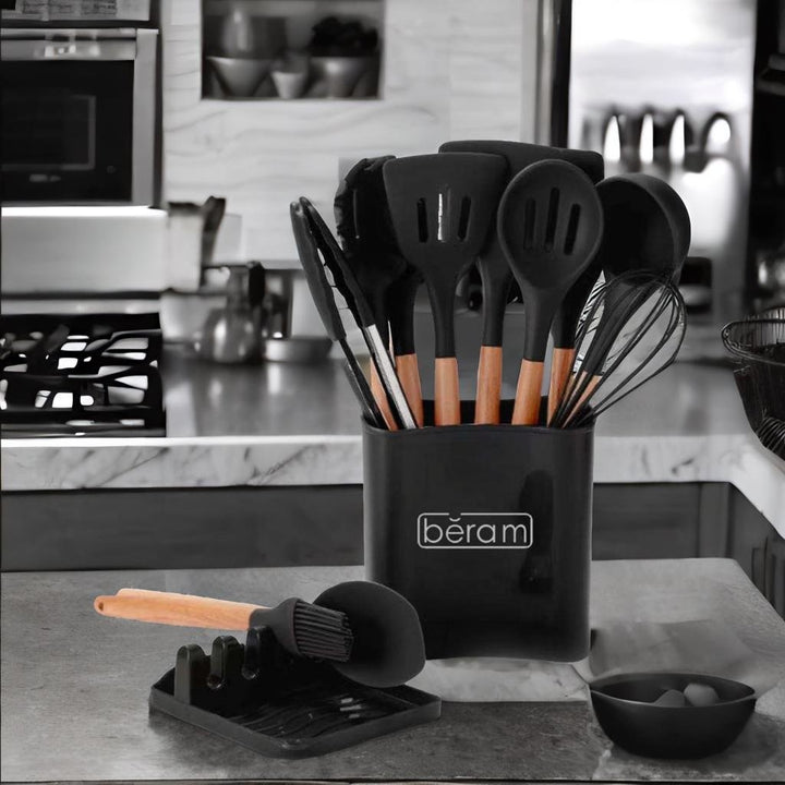 13 Pieces Cooking Utensils Set with Spatulas, Holder & More