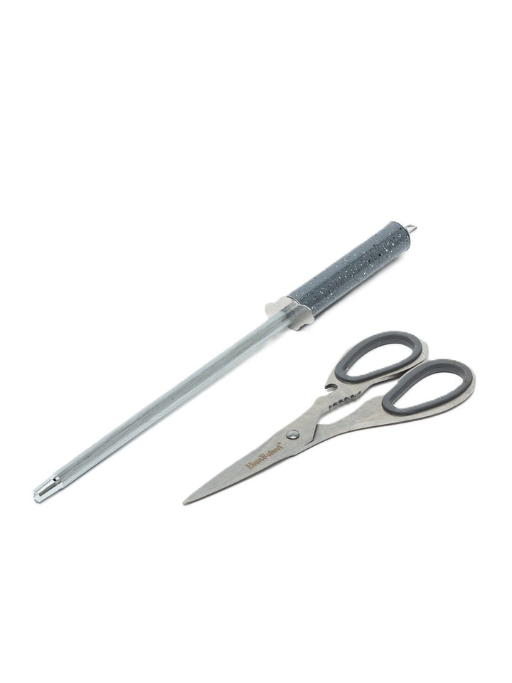 8 Pieces Kitchen Knife & Utensil Set with Steel Handles