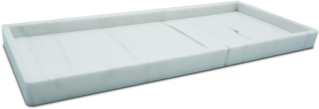 Beram Bathroom Storage Rack with White Silica Gel Rectangle Tray –Wall-Mounted Non-Slip Surface Rust-Resistant Space-Saving Organizer for Shower Soap Shampoo and Bath Essentials(30 * 12.5 * 2Cm)