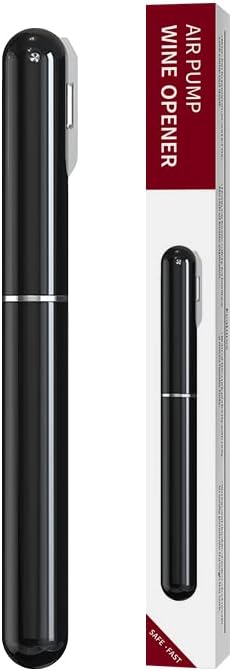 BERAM Manual Wine Opener Pen Design Air Pump Bottle Opener Stainless Steel Needle Microneedle Cork Piercer Corkscrew Portable Wine Accessories Travel-Friendly Multi-Opener
