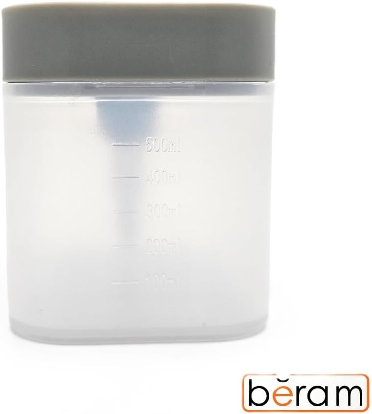 BERAM 500ml Soap Dispenser with Sponge Holder, 2-in-1 Countertop Pump for Kitchen Sink, Dishwasher Soap Dispenser, Refillable with Cleaning Cloth Rack - Space-Saving Kitchen Organizer