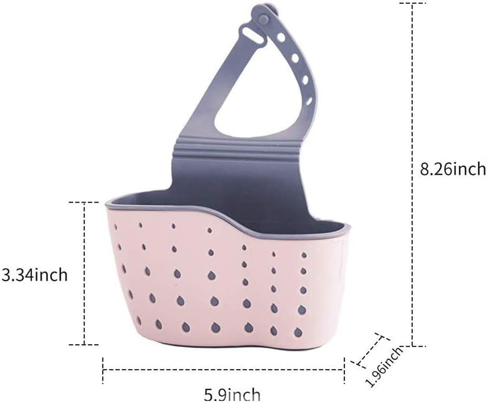 BERAM Kitchen Sink Organizer, Sponge Holder, Storage Basket, Soap Sponge, Drain Rack Holder for Sponges, Soaps and Cleaning Brushes, Sink Accessories