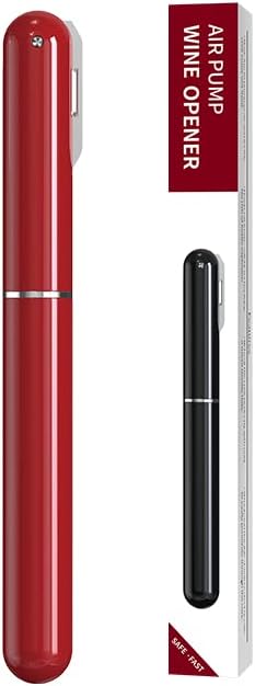 BERAM Manual Wine Opener Pen Design Air Pump Bottle Opener Stainless Steel Needle Microneedle Cork Piercer Corkscrew Portable Wine Accessories Travel-Friendly Multi-Opener