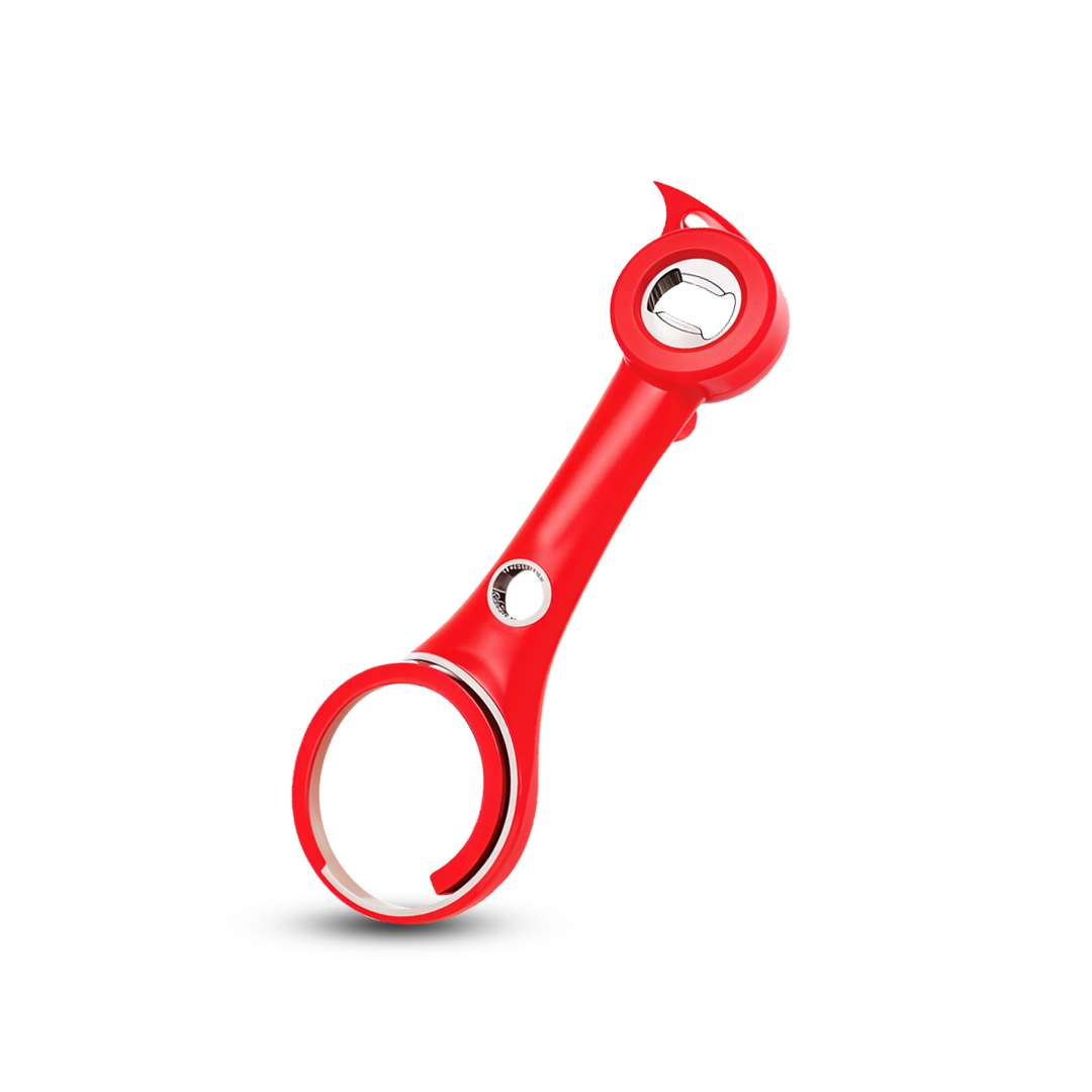 Multifunctional 6 in 1 Manual Opener for Cans, Jars, Corks, Bottles & More