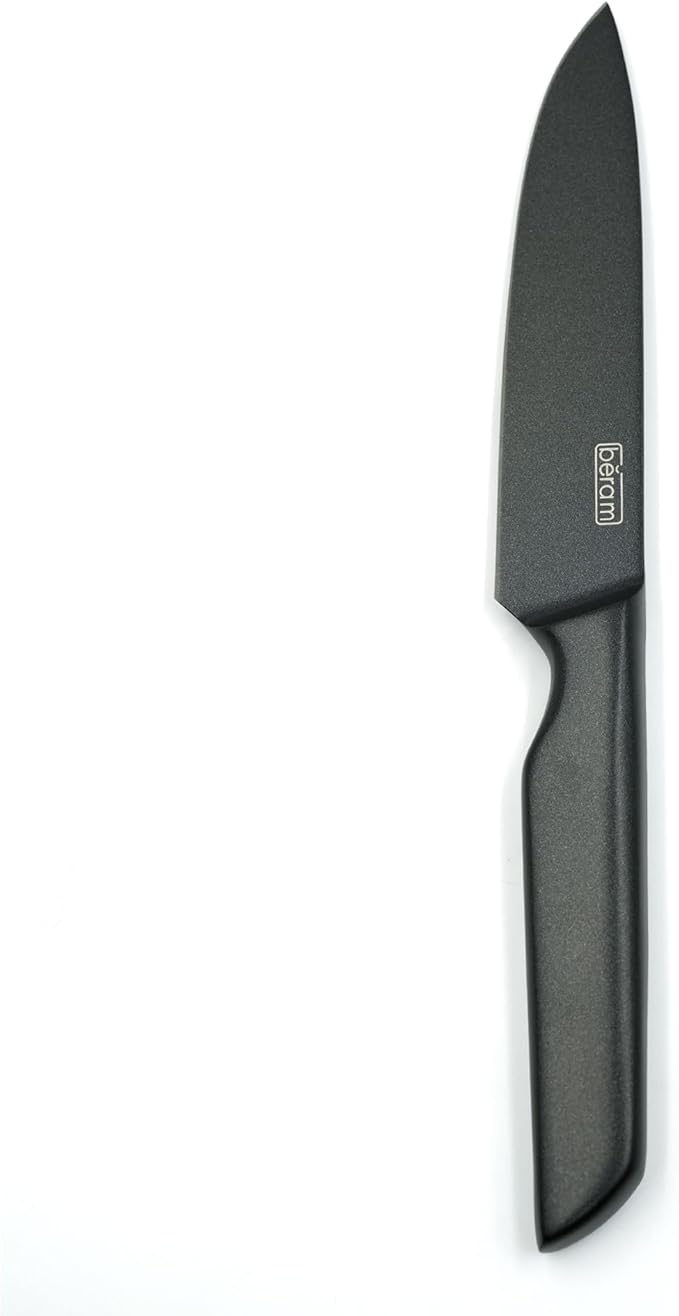 BERAM 5 Inch Utility Knife, Black Oxide Coated High Carbon Stainless Steel Blade with SS430 Handle, Precision Cutting Tool for Fruits, Vegetables, and Meats, Sleek and Durable Kitchen Knife