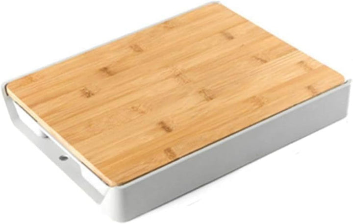 BERAM Bamboo Chopping Board, Wooden Cutting Board for Kitchen Use, Food Storage Mechanism, Wall Mounted Design, Multi-Purpose Surface Protector