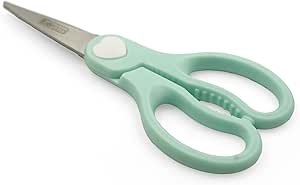 BERAM 6.5 Inch Heavy Duty Multipurpose Scissors for Kitchen and Office Sharp 2CR13 Stainless Steel Blades with Ergonomic Blue PP Handle and Safety Cap for Home Office Kitchen Use