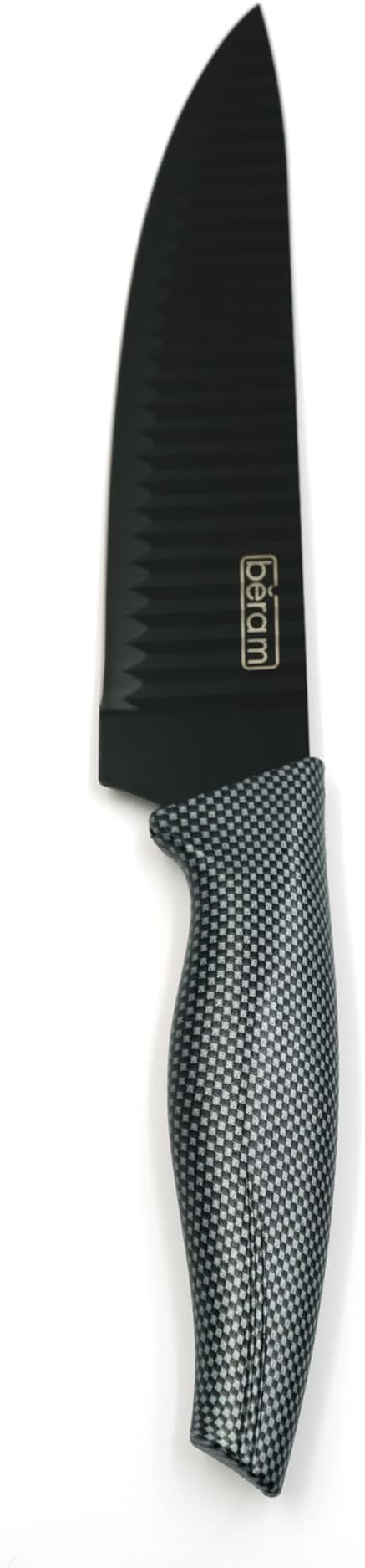 BERAM 8 Inch Chef Knife,Non Stick Coated High Carbon Stainless Steel Blade with Ergonomic PP Handle, Sleek and Durable for Effortless Chopping, Slicing, and Mincing in Any Kitchen