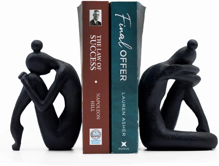 BERAM Sitting Ladies Set, Ceramic Statue Figurines, Art Sculpture, Modern Home Decor Collection, Gift Decorations, Abstract Indoor Shelf Ornaments, Office, Living Room, Book Shelf Pieces, Black