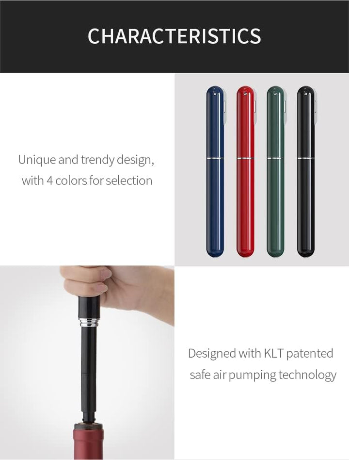 BERAM Manual Wine Opener Pen Design Air Pump Bottle Opener Stainless Steel Needle Microneedle Cork Piercer Corkscrew Portable Wine Accessories Travel-Friendly Multi-Opener