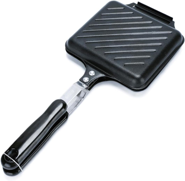 BERAM Sandwich Maker, Waffle Maker, Multifunctional, Double Sided Hand Toaster, Panini Press with Handles, Breakfast Cooker, Detachable Gas Grill and Cooker, Black