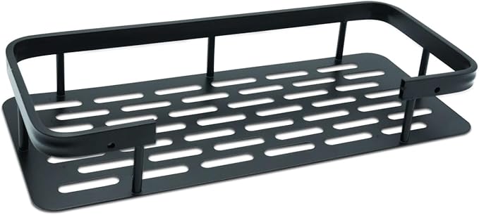 Beram Bathroom Storage Rack Durable Carbon Steel Wall-Mounted Without Hanging Design for Organized Bath & Shower Essentials(30 * 13.5 * 5Cm)