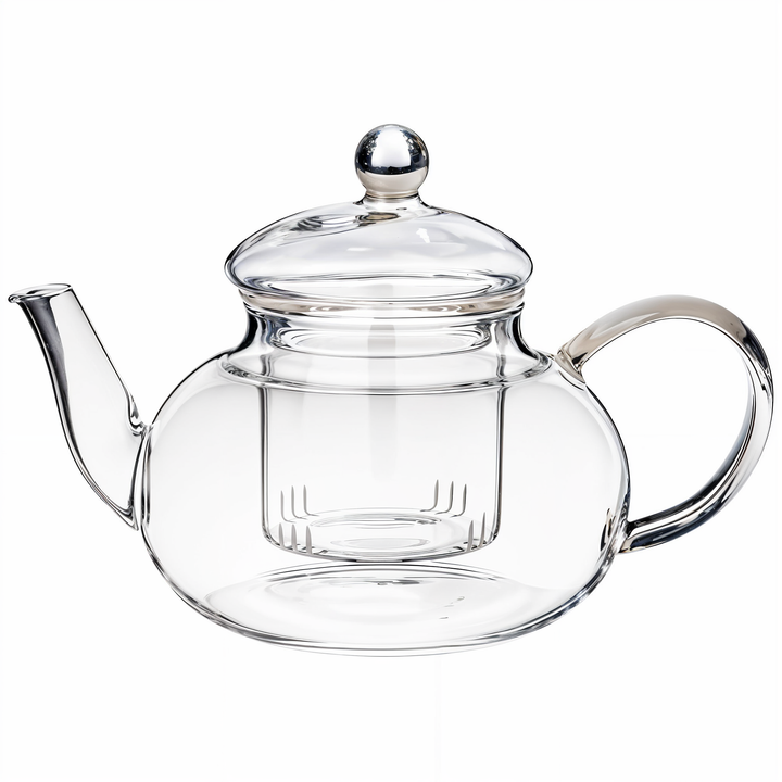 Glass Teapot with Bulge Lid