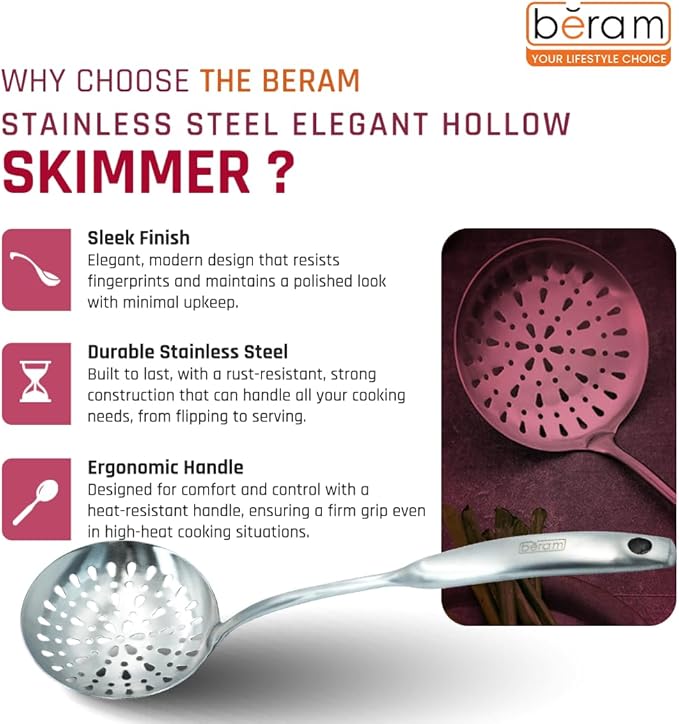Stainless Steel Elegant Hollow Skimmer