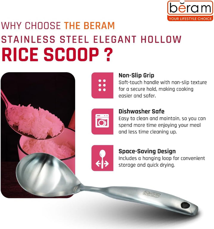 Stainless Steel Hollow Rice Scooper