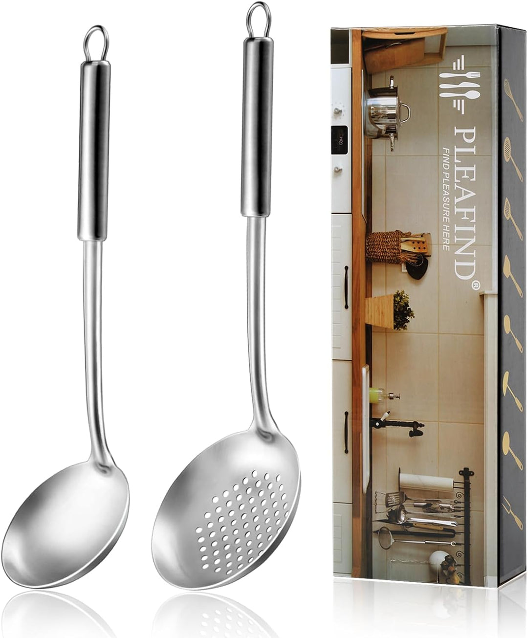 BERAM Stainless Steel Soup Ladle Set 2Pcs Set 6cm & 7cm Rust Resistant Polished Finish Easy to Clean Ideal for Soups Sauces Perfect for Home and Professional Kitchens Durable Kitchen Utensil