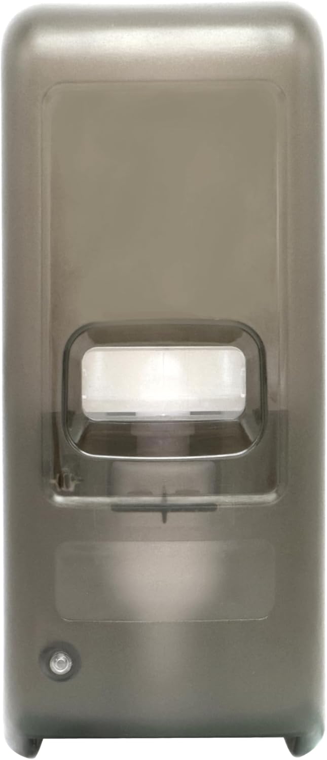 Automatic Wall Mounted Soap Dispenser 1000ml Touchless Infrared Sensor Liquid Dispenser Battery Operated Silver Grey Transparent Shell for Bathroom or Kitchen