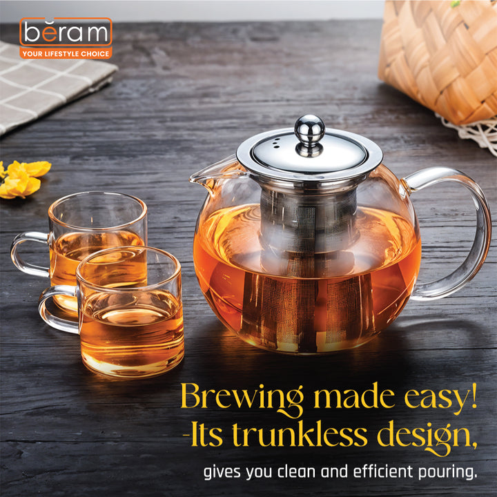 Trunkless Glass Teapot