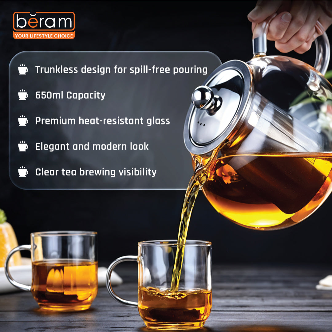 Trunkless Glass Teapot