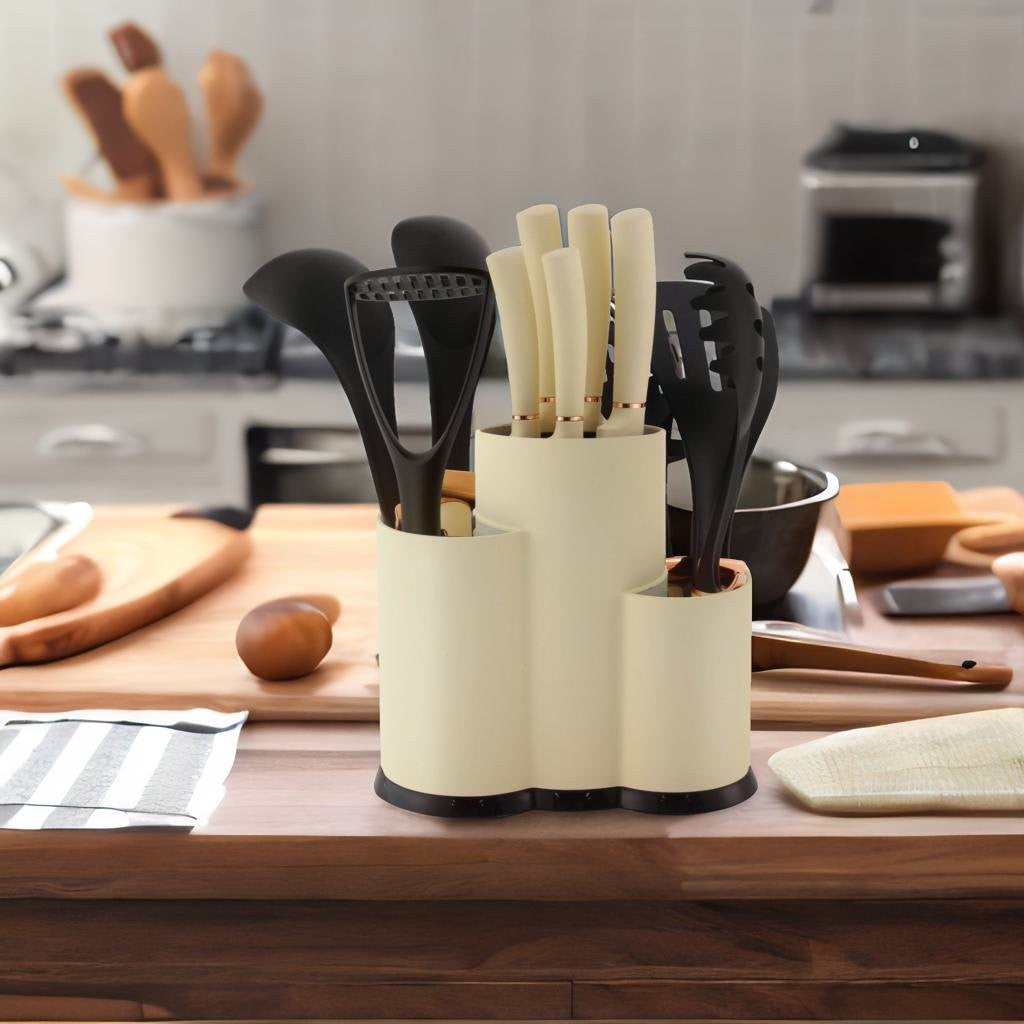 12 Pieces Kitchen Knife & Utensil Set