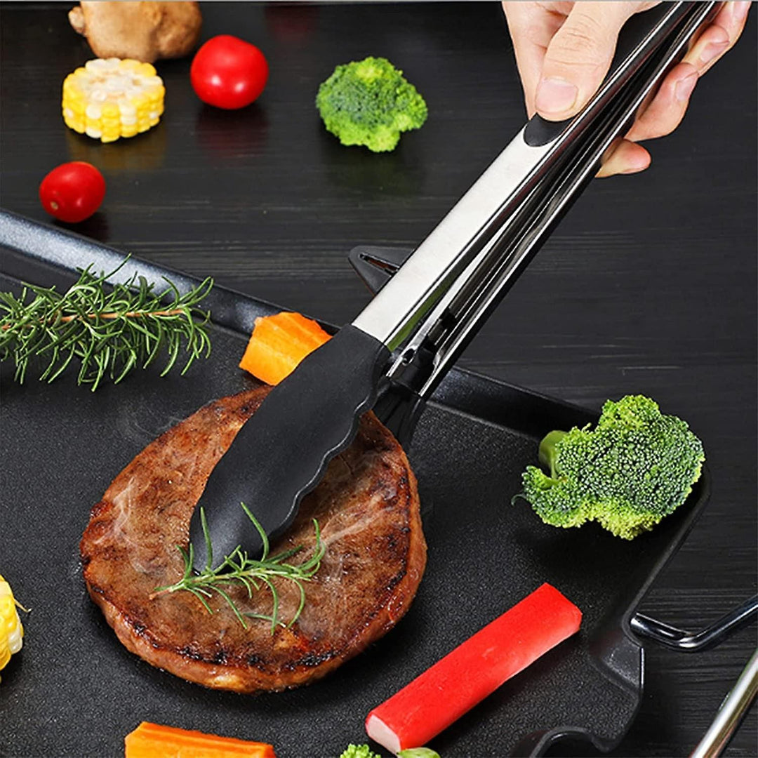 9" Cooking Tongs for Frying, Serving, Grilling and BBQ