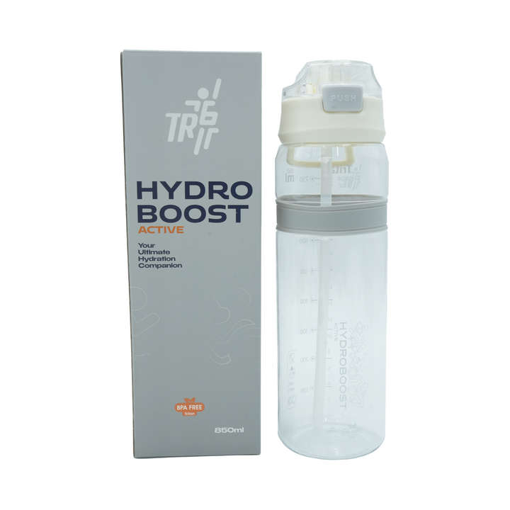 TR6 Hydro Boost Active  Water Bottle| Transparent Tritan |BPA- Free| Push-Lid with Straw | Leak-Proof, Lightweight, Shatter-Resistant