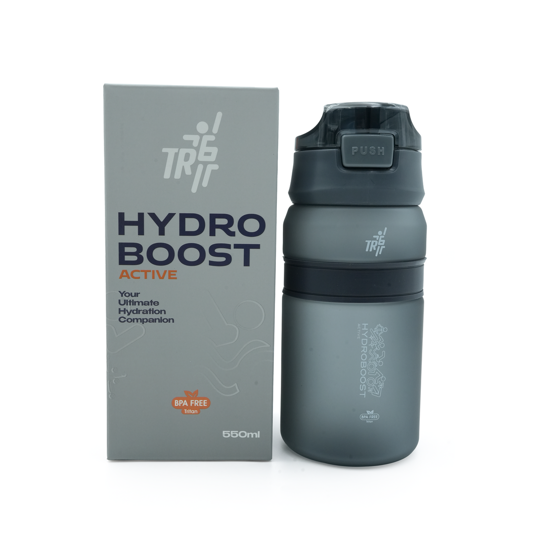 TR6 Hydro Boost Active Water Bottle | Frosted Tritan | BPA-Free | Leak-Proof with Push-Button Lid & Straw | Odor-Resistant, Lightweight, Shatter-Resistant | Eco-Friendly Sports Bottle for Gym, Office & Outdoor Use