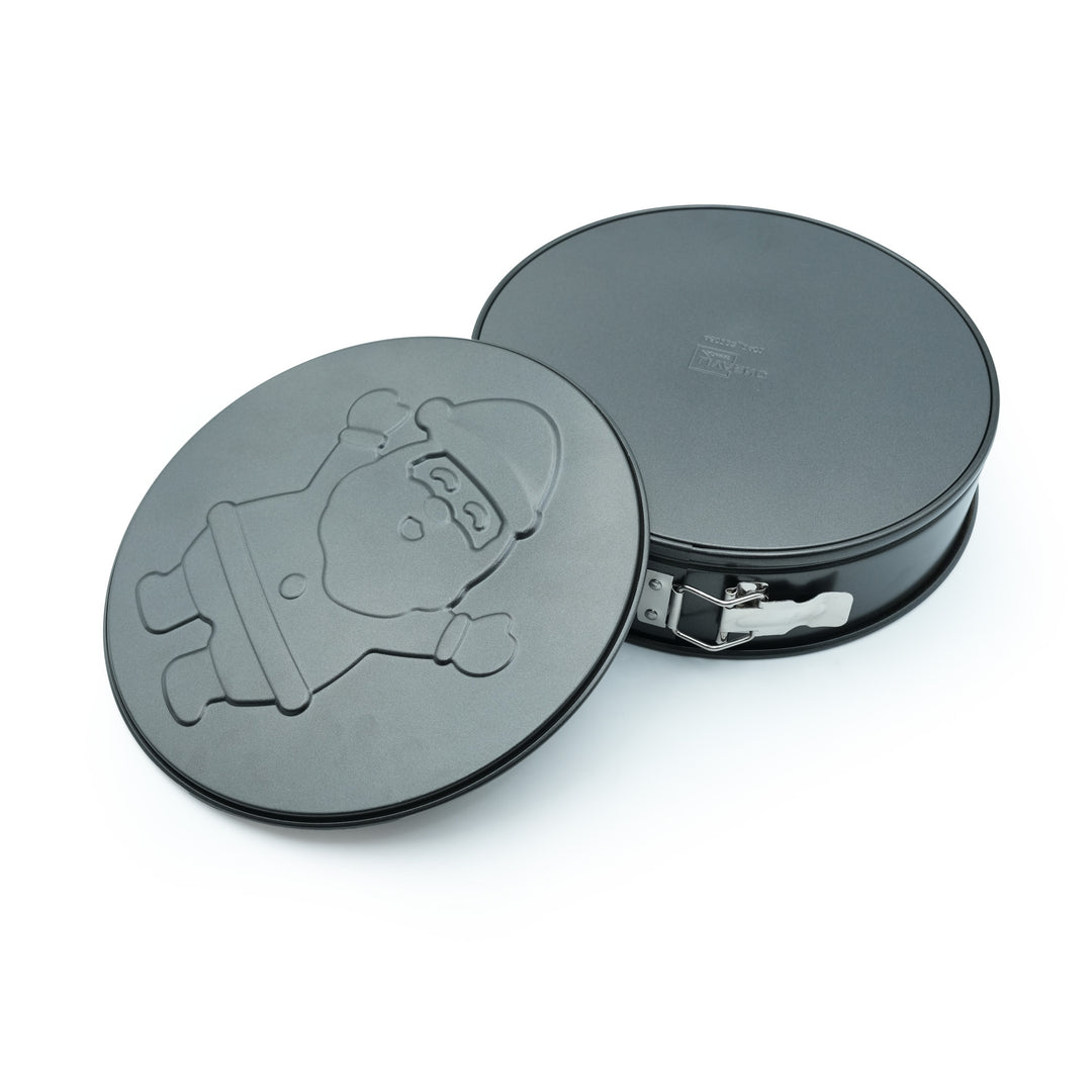 26cm Springform Cake Pan with Interchangeable Bases, Non-Stick premium Coating, Leak-Proof, Oven Safe up to 230°C Classic & Holiday Mold, 3L Capacity