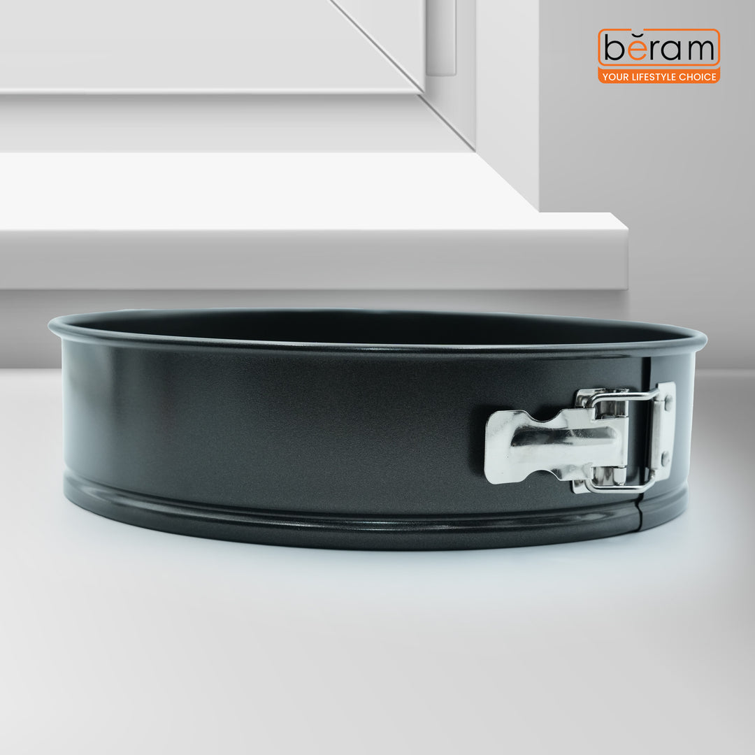 26cm Springform Cake Pan with Interchangeable Bases, Non-Stick premium Coating, Leak-Proof, Oven Safe up to 230°C Classic & Holiday Mold Tree, 3L Capacity