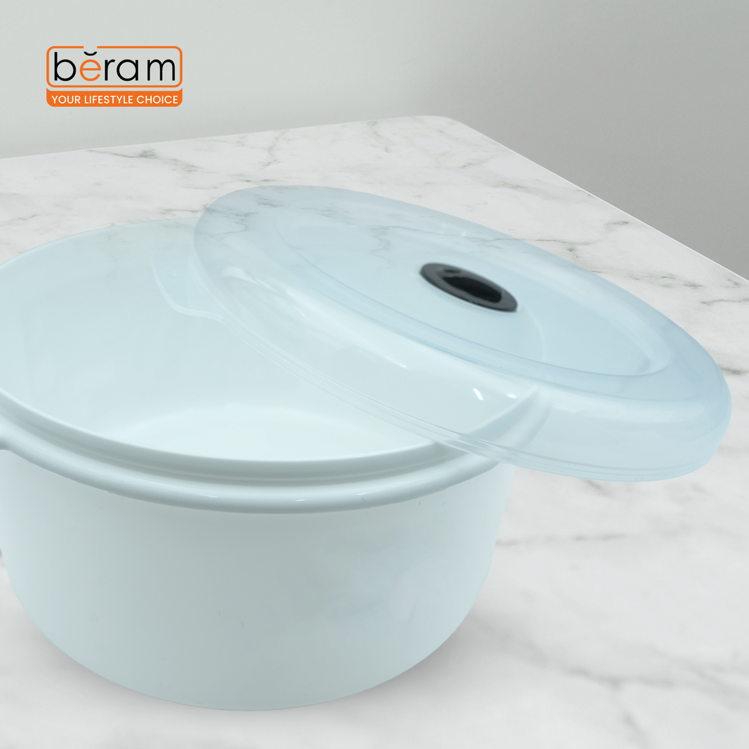 3-Piece White BPA-Free Microwave Safe Food Storage Container Set with Vented Lids, Reusable Plastic Lunch Boxes for Meal Prep, Freezer & Dishwasher Safe, Stackable Containers (2.8L, 1.55L, 0.55L)