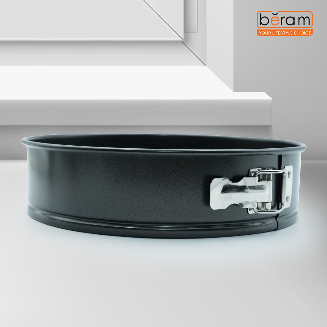 26cm Springform Cake Pan with Interchangeable Bases, Non-Stick premium Coating, Leak-Proof, Oven Safe up to 230°C Classic & Holiday Mold, 3L Capacity