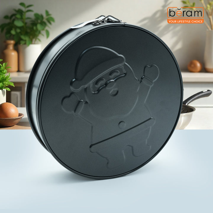 26cm Springform Cake Pan with Interchangeable Bases, Non-Stick premium Coating, Leak-Proof, Oven Safe up to 230°C Classic & Holiday Mold, 3L Capacity