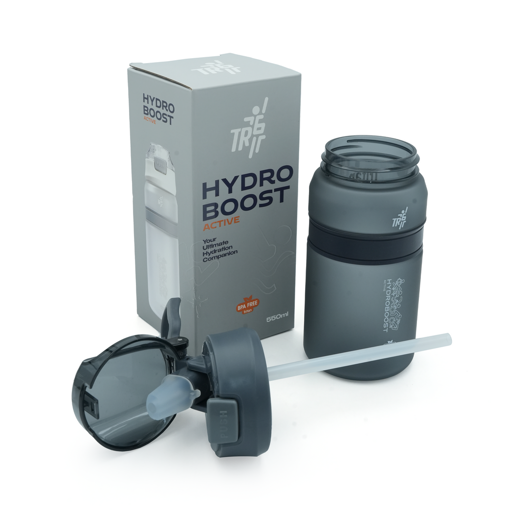TR6 Hydro Boost Active Water Bottle | Frosted Tritan | BPA-Free | Leak-Proof with Push-Button Lid & Straw | Odor-Resistant, Lightweight, Shatter-Resistant | Eco-Friendly Sports Bottle for Gym, Office & Outdoor Use