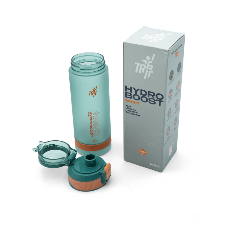 TR6 Hydro Boost Sport Frosted Water Bottle | BPA-Free Tritan | Leak-Proof Flip Top with Safety Lock | Odor-Resistant & Shatter-Proof | Lightweight Eco-Friendly Bottle for Gym, Office, School & Daily Hydration