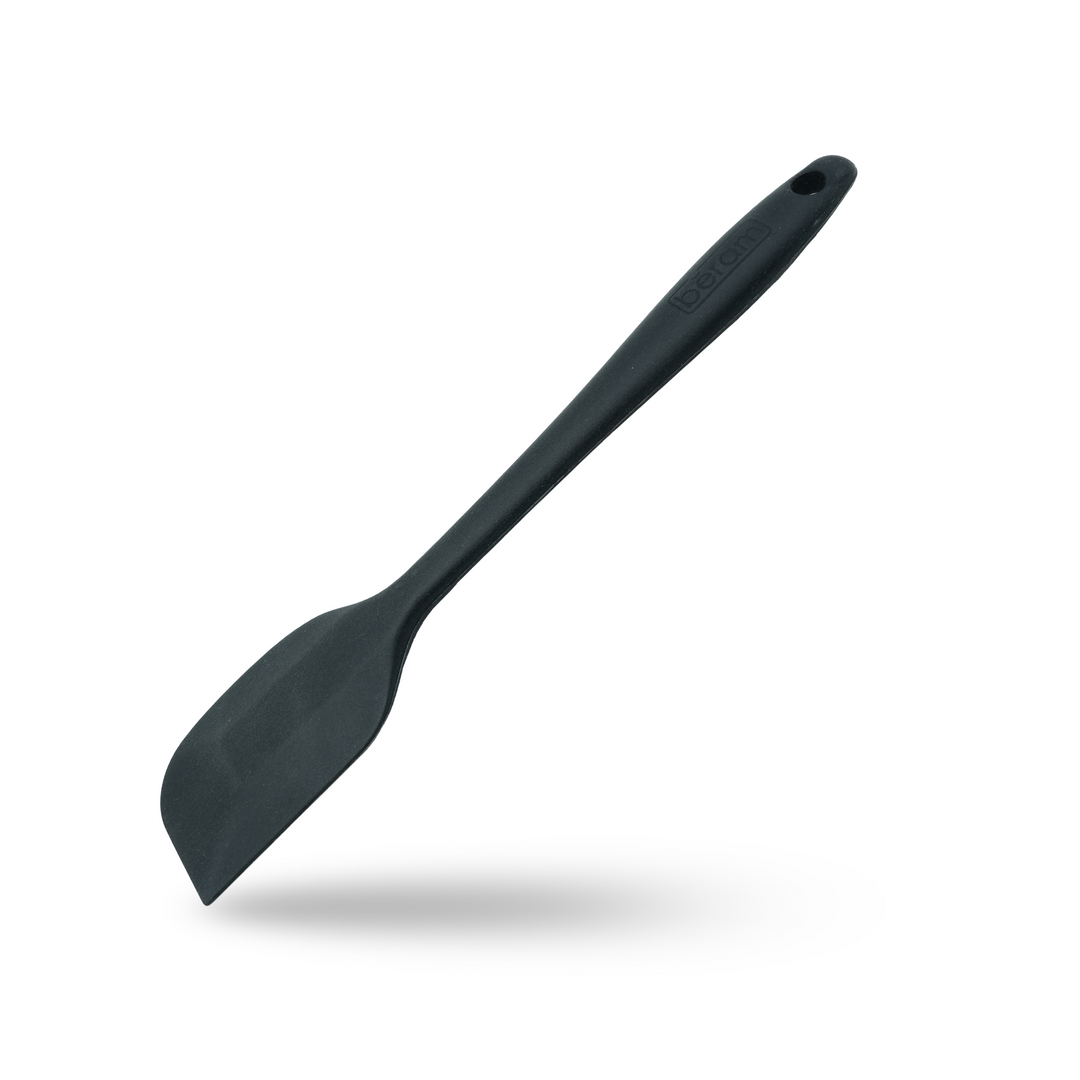 Beram 15Pcs Silicone Set with Stainless Steel Handles Heat Resistant Non-Stick Safe BPA Free Cooking Tools Spatulas, Turner, Spoon, Tongs Whisk Ladle & More–Black (15Pcs Set)