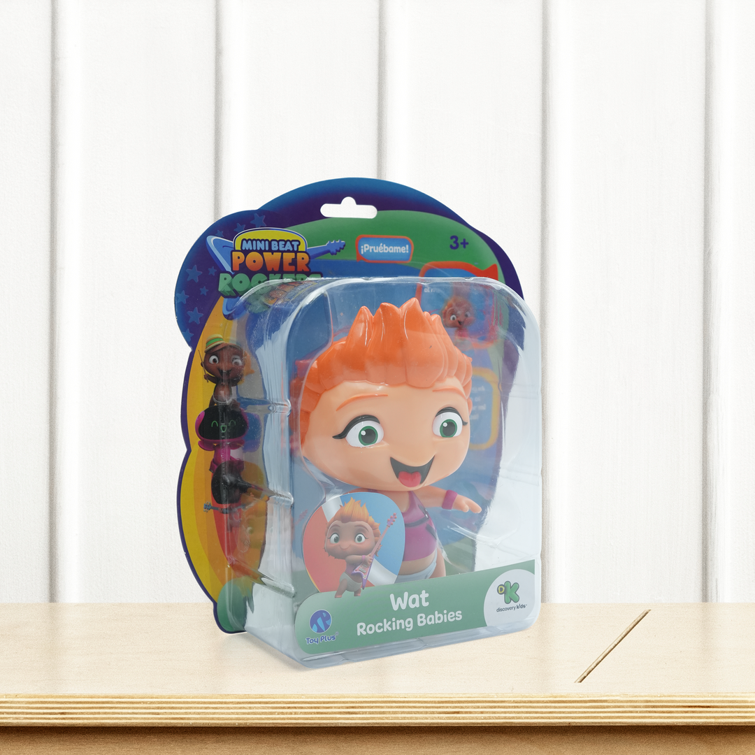 Toy Plus Wat Rocking Babies – Mini Beat Power Rockers Sound & Movement Action Figure with Head Motion – Musical Collectible from Discovery Kids Series – Try Me Feature – Battery Operated Toy for Kids Ages 3+ – Bright Colors & Fun Design
