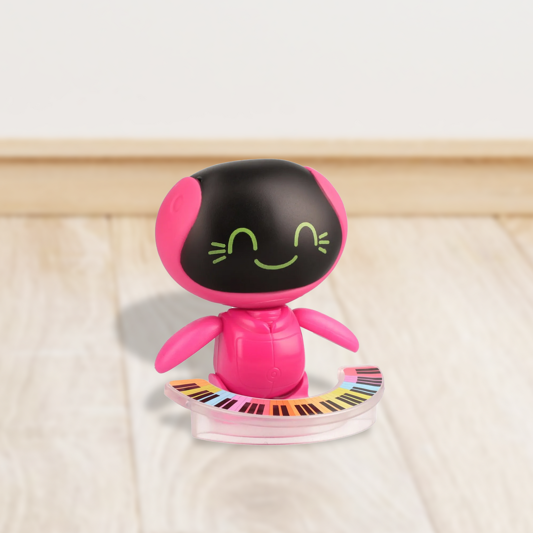 Toy Plus Mini Beat Power Rockers “Myo with Keyboard” – Collectible Robot Baby Keyboardist Figure & Instrument – Discovery Kids Official Toy for Ages 3+ – Posable Arms, Bright LED-Look Face & Colorful Keytar-Style Piano