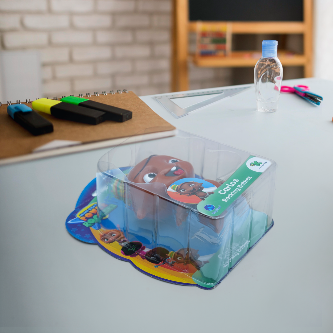 Toy Plus Mini Beat Power Rockers Carlos Rocking Babies – Musical Action Baby Doll with Sound and Head Movement – Official Discovery Kids Collectible – Latin Drummer Character Figure – For Ages 3+ – Bright Colors, Interactive Fun & Rhythm Play Toy