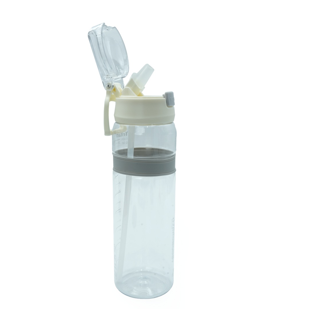 TR6 Hydro Boost Active  Water Bottle| Transparent Tritan |BPA- Free| Push-Lid with Straw | Leak-Proof, Lightweight, Shatter-Resistant