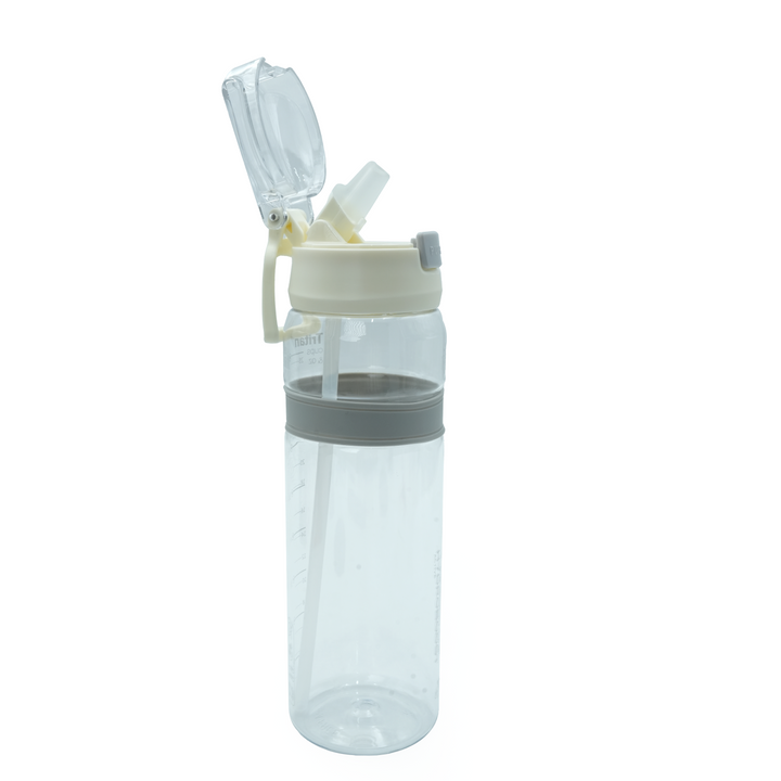 TR6 Hydro Boost Active  Water Bottle| Transparent Tritan |BPA- Free| Push-Lid with Straw | Leak-Proof, Lightweight, Shatter-Resistant