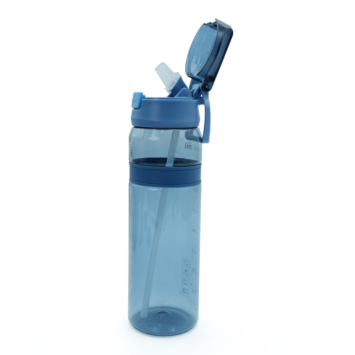 TR6 Hydro Boost Active  Water Bottle| Transparent Tritan |BPA- Free| Push-Lid with Straw | Leak-Proof, Lightweight, Shatter-Resistant
