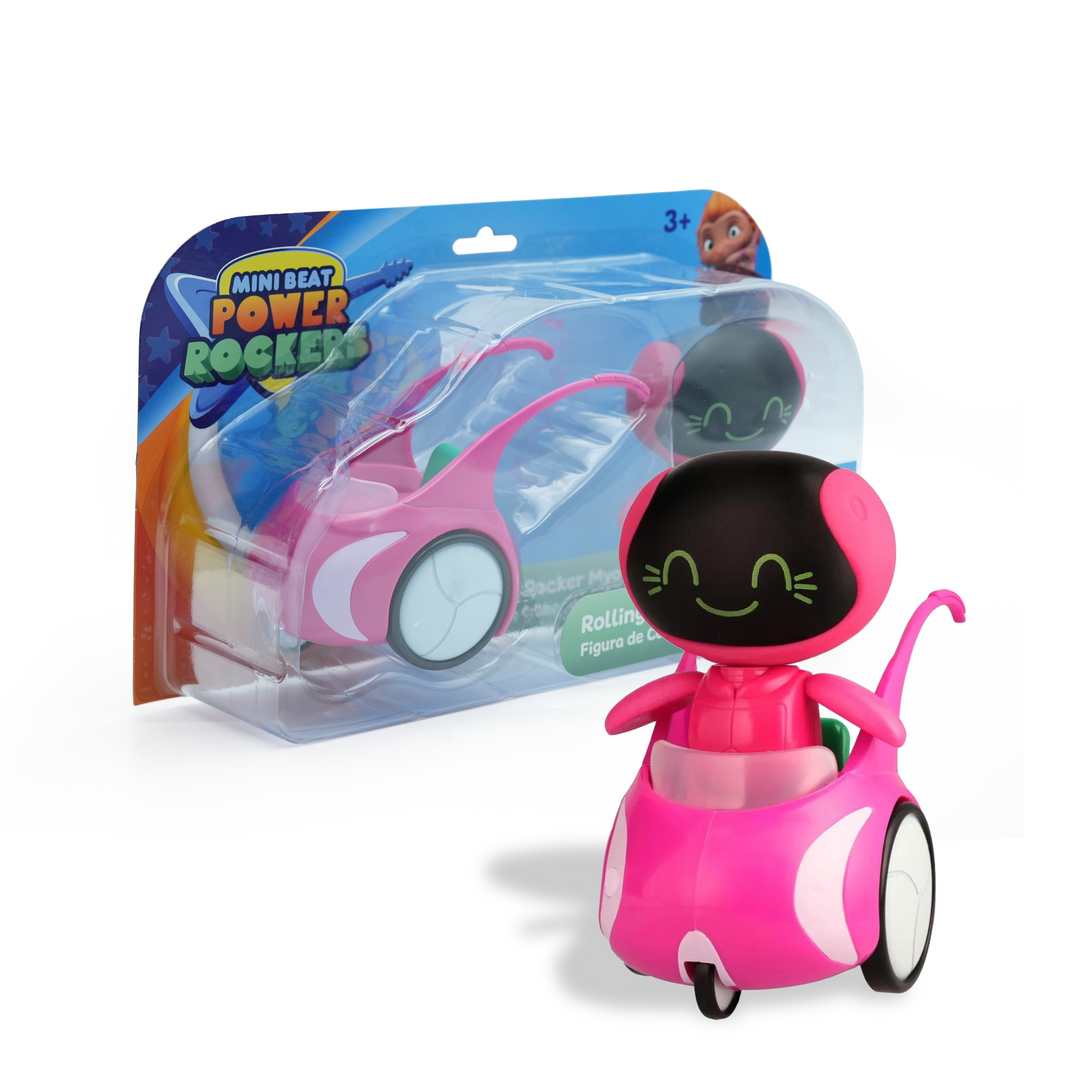 Toy Plus Mini Beat Power Rockers Myo Rocking Babies ,Sound & Head Movement Action Figure , Official Discovery Kids Toy , Interactive Baby Robot Character with Light-Up Face , Collectible Gift for Kids Ages 3+ , Batteries Included